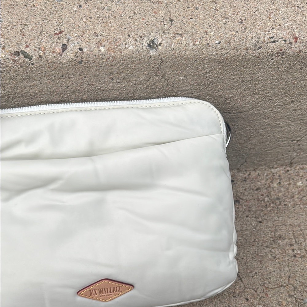 MZ Wallace White Crossbody Bag with Pink Strap - Picture 8 of 8